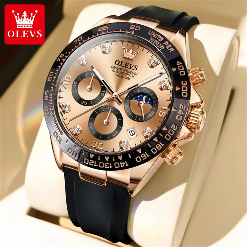 montre de luxe en chronographe pour hommes 7624