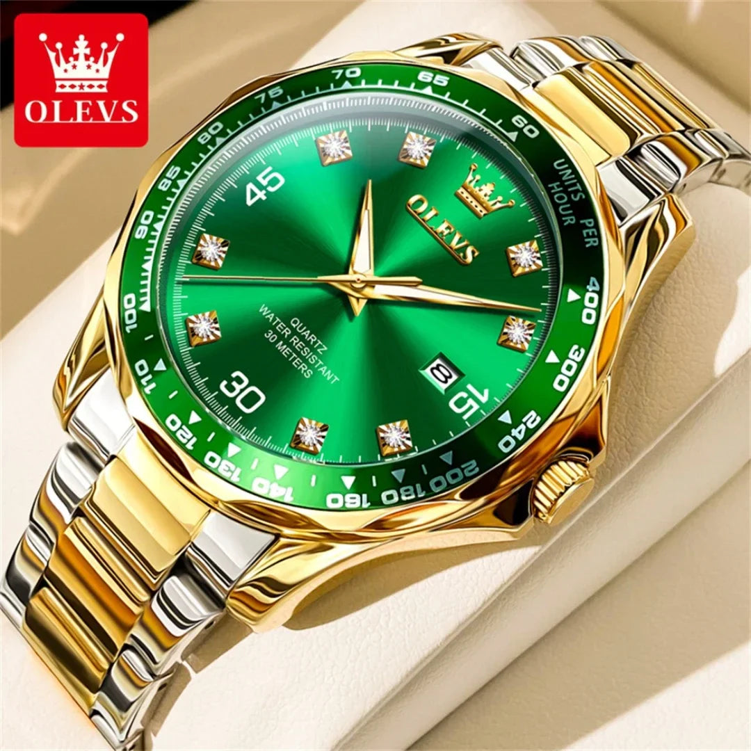 Montre à Quartz de luxe en Acier Inoxydable pour homme