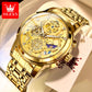 montre de luxe couleur doré pour homme