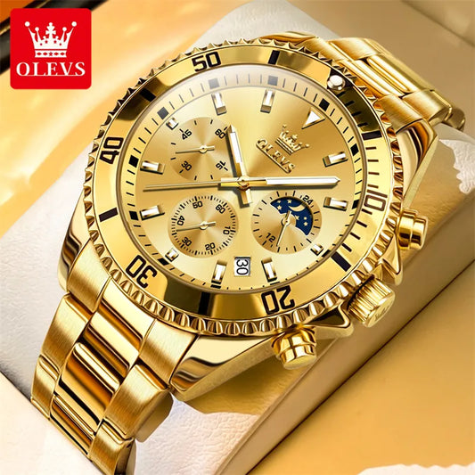 Montre royale en acier inoxydable pour hommes