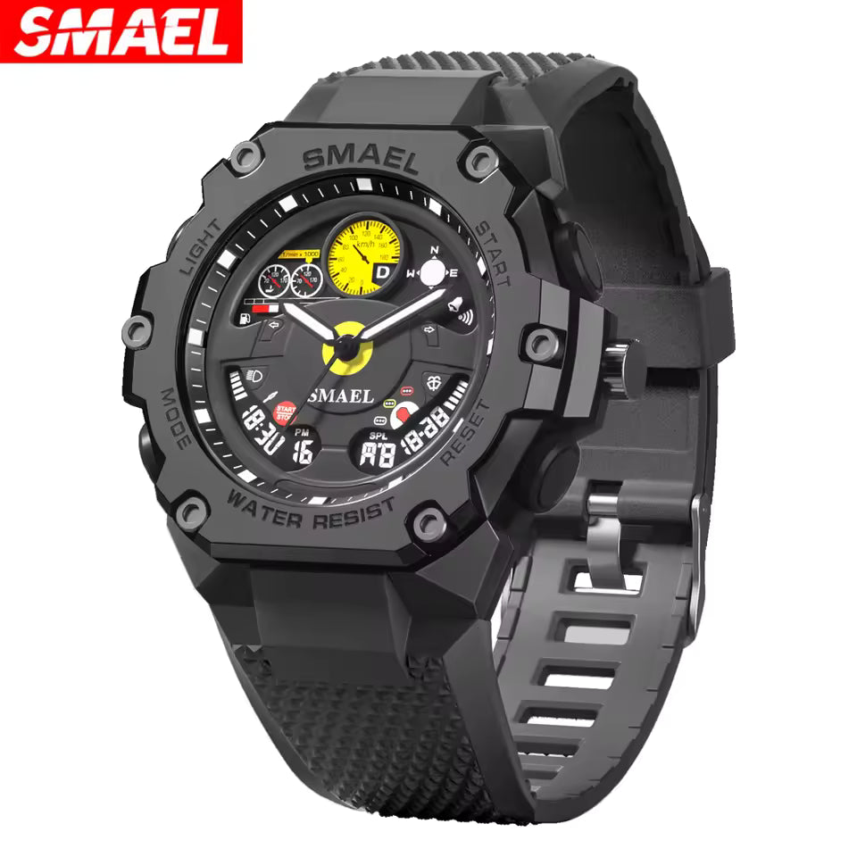 Montre à Quartz Élégante et Résistante avec Bracelet en Silicone Souple pour Hommes