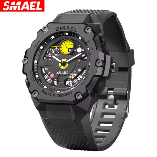 Montre à Quartz Élégante et Résistante avec Bracelet en Silicone Souple pour Hommes