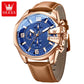 Montre Luxueuse Élégante avec Bracelet en Cuir Confortable pour Hommes