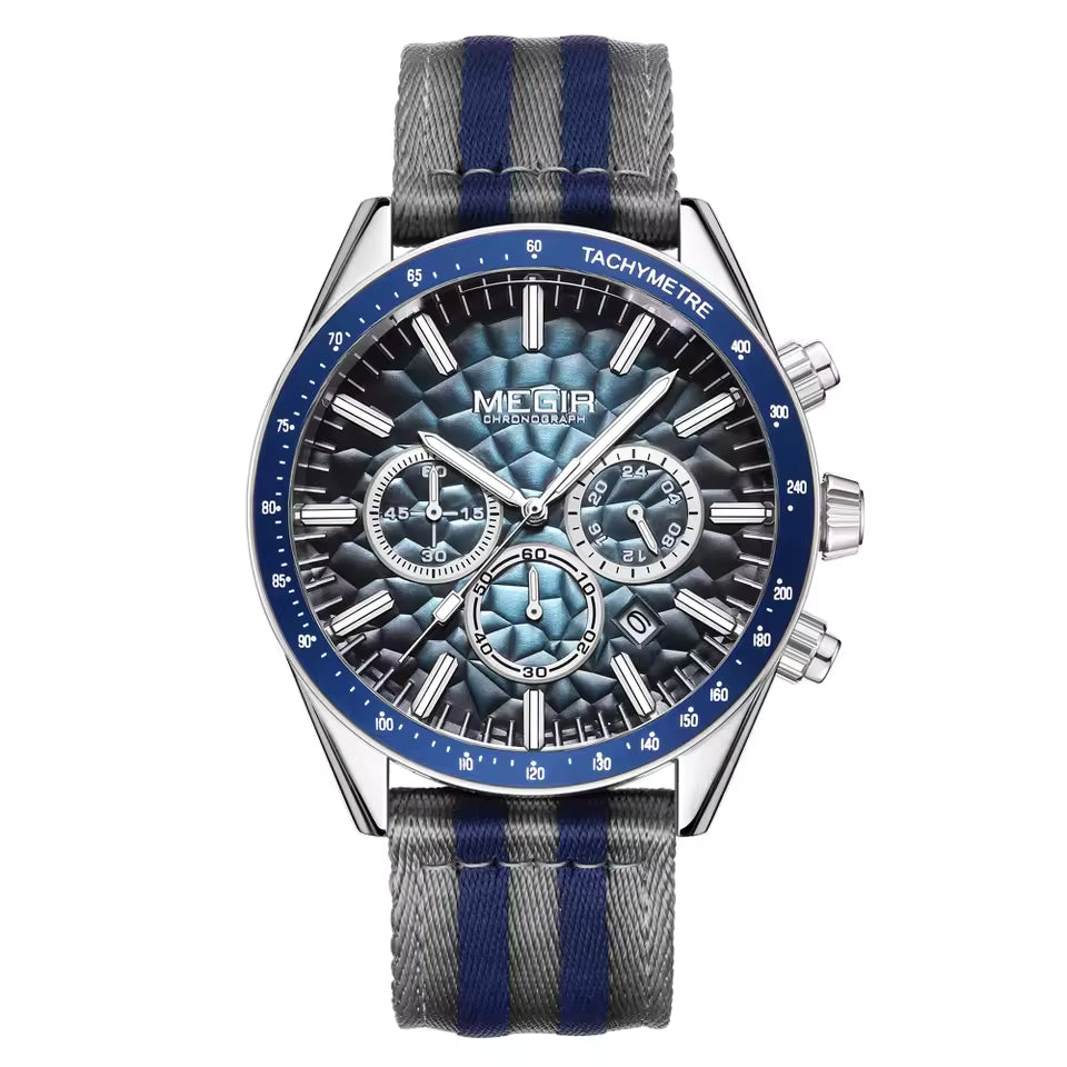 Montre Exceptionnelle Élégante avec Bracelet en Nylon Léger pour Hommes