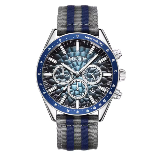 Montre Exceptionnelle Élégante avec Bracelet en Nylon Léger pour Hommes