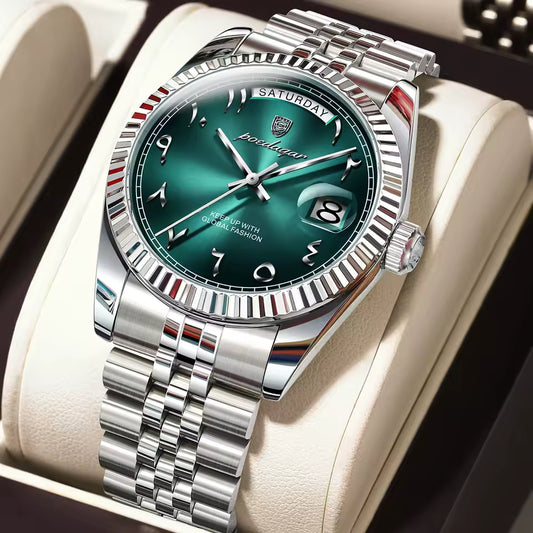 Montre Luxueuse Résistante avec Bracelet en Acier Inoxydable pour Hommes