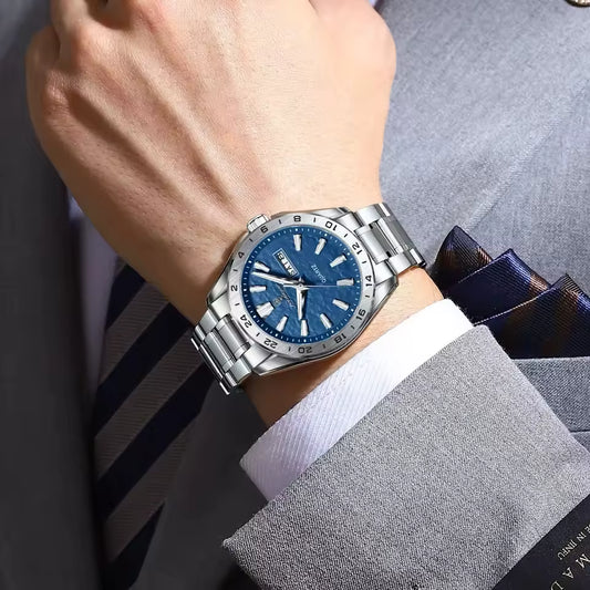 Montre Luxueuse en Acier Inoxydable pour Hommes