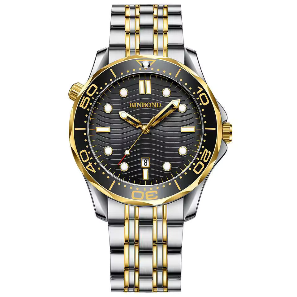 Montre Luxueuse Élégante avec Bracelet en Acier Inoxydable pour Hommes