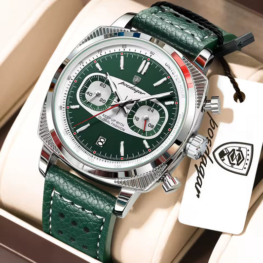 Montre Luxueuse avec Bracelet en Cuir Raffiné