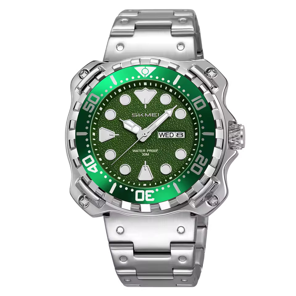 Montre Royale Élégante avec Bracelet en Acier Inoxydable pour Hommes Modernes