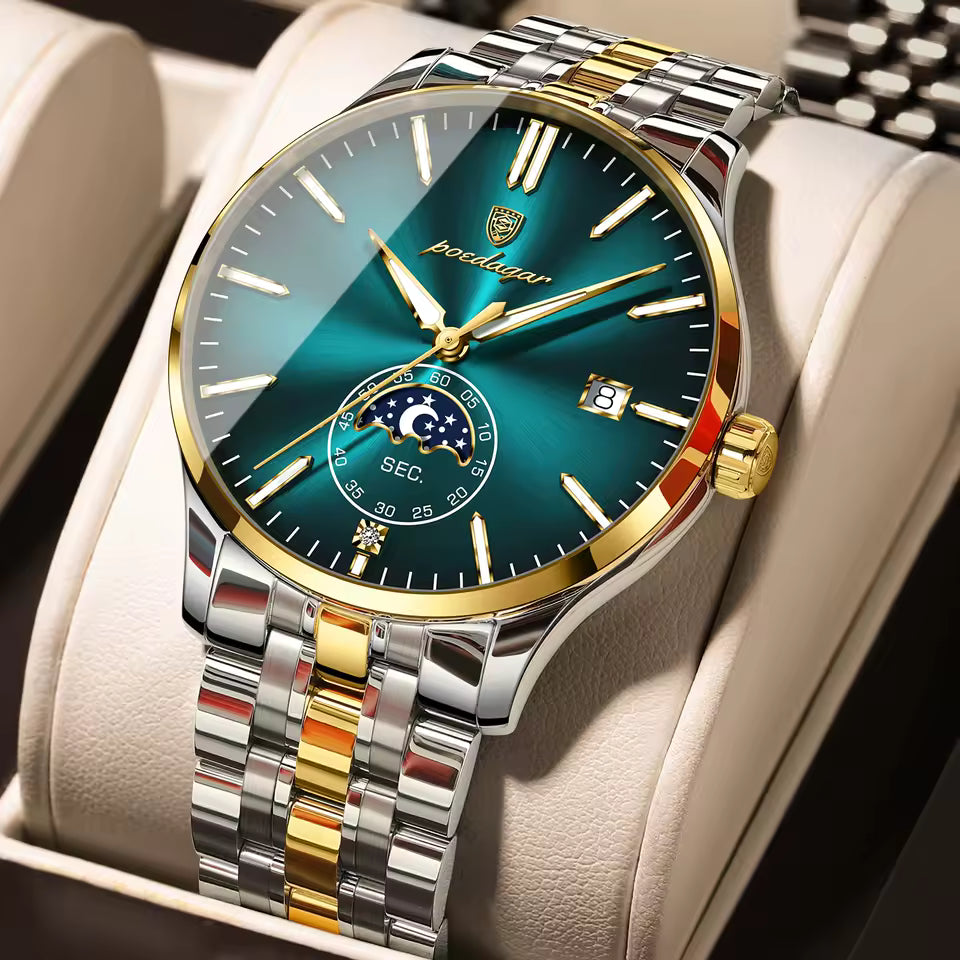 Montre Luxueuse Élégante et Résistante avec Bracelet en Acier Inoxydable pour Hommes