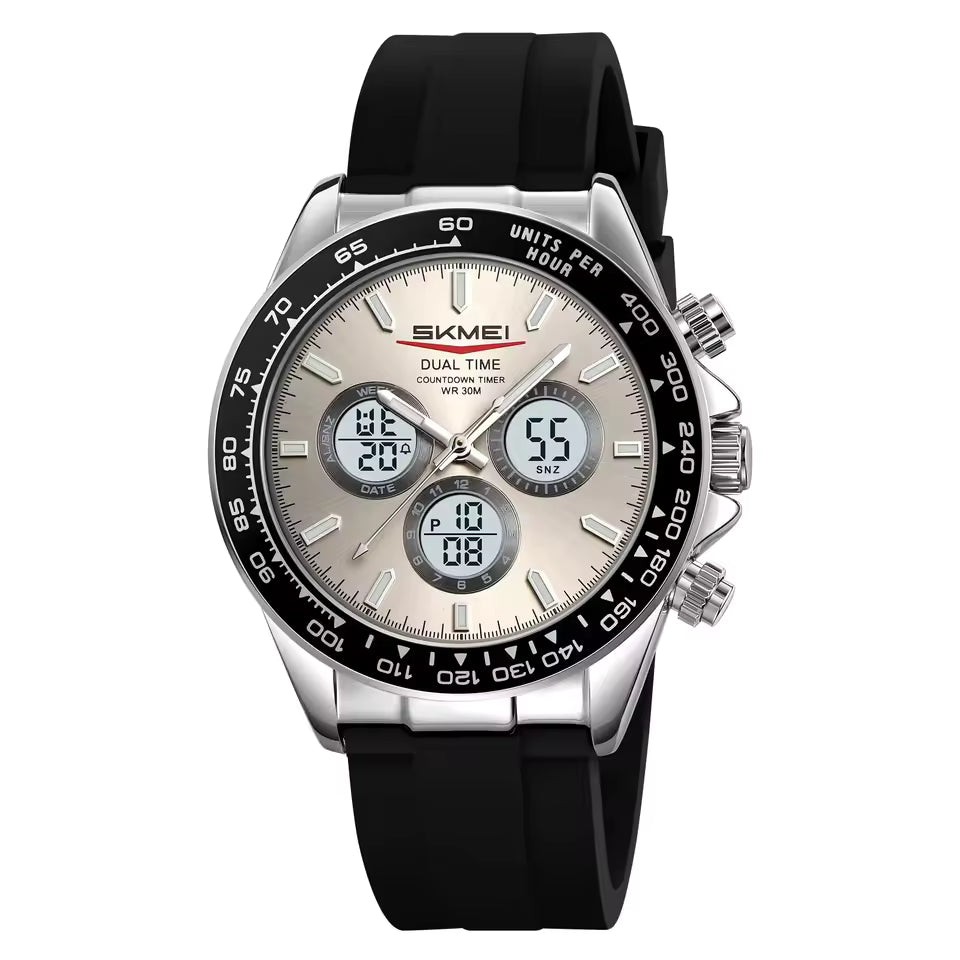 Montre Électronique Moderne et Pratique avec Bracelet en Silicone Confortable pour Hommes