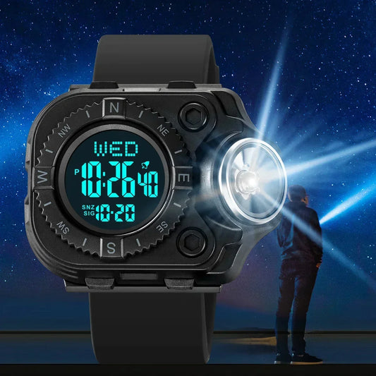 Montre numérique multifonction pour hommes