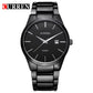Montre Stylée Élégante avec Bracelet en Acier Noir Robuste pour Hommes
