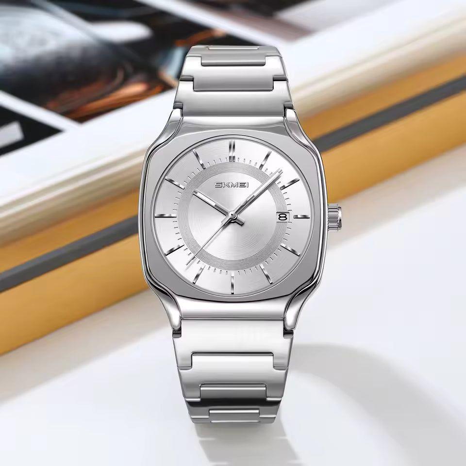 Montre Élégante et Raffinée avec Bracelet en Acier Inoxydable et Résistant pour Hommes
