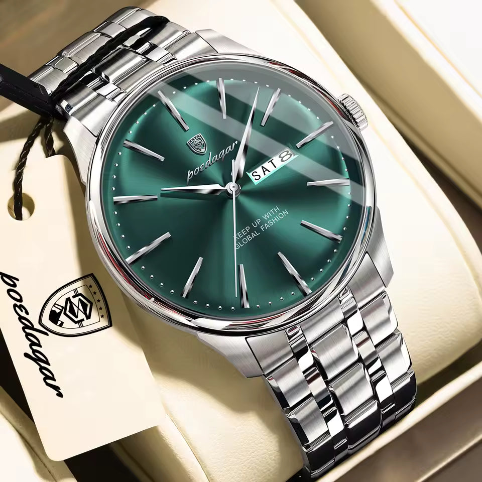 Montre de Luxe Élégante et Raffinée avec Bracelet en Acier Inoxydable pour Hommes