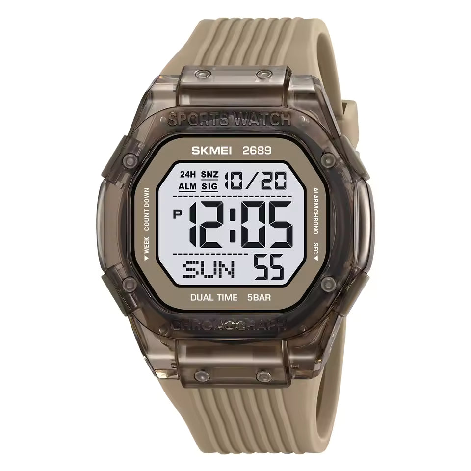 Montre Sportive Confortable avec Bracelet en Silicone Souple pour Hommes