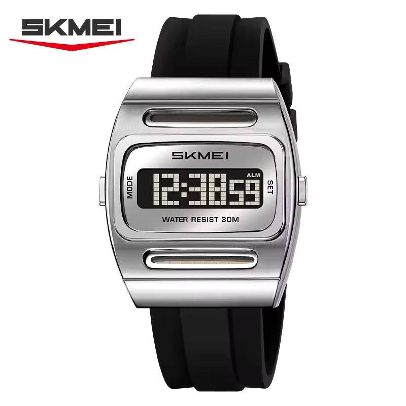 Montre Électronique Élégante avec Bracelet en Silicone Confortable pour Hommes