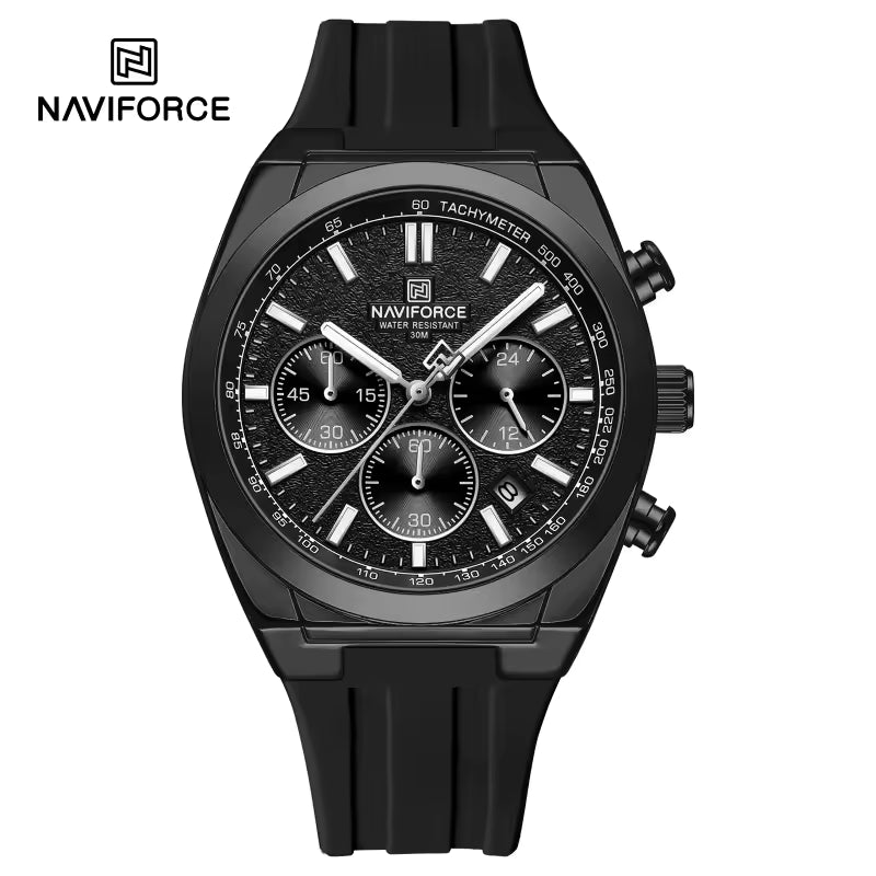 Montre Classique Élégante avec Bracelet en Silicone Souple pour Hommes