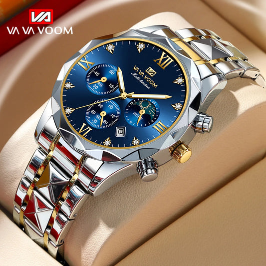 Montre de luxe en acier inoxydable pour hommes 2471