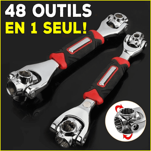 Clé universelle 48 en 1 avec tête pivotante à 360° UP2CI