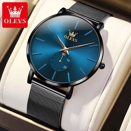 Montre-Bracelet à Quartz Ultra-Mince pour Homme