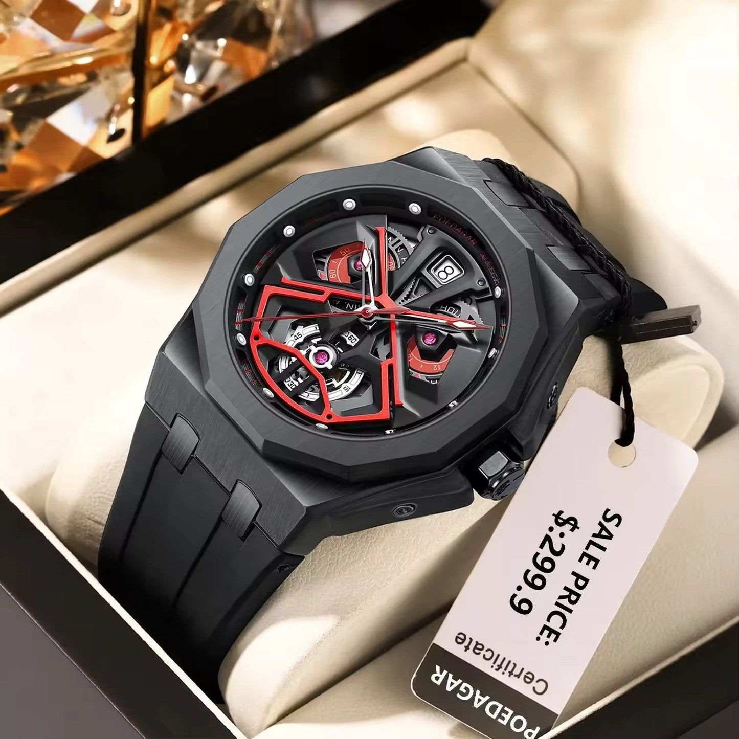 Montre de Luxe en Acier Inoxydable pour Hommes 3689