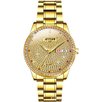 Montre de luxe pour hommes avec bracelet doré 160
