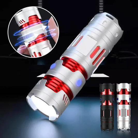 Mini lampe de poche lumineuse multifonctionnelle à décompression en spirale