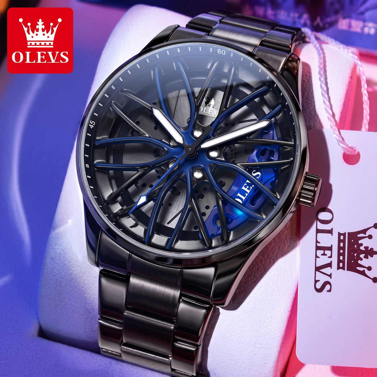 Montre Élégante et Sportive avec Bracelet en Acier Inoxydable pour Hommes