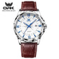 Montre Classique Élégante avec Cadran Lumineux et Bracelet en Cuir pour Hommes