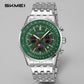 Montre Moderne avec Cadran Vert et Bracelet en Acier Inoxydable pour Hommes