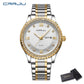 Montre Chic Bicolore avec Bracelet en Acier Inoxydable pour Hommes