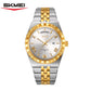 Montre Bicolore avec Cadran Romain et Bracelet en Acier Inoxydable pour Hommes